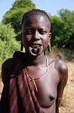 Ethiopia - Tribu etnia Mursi - 19 - Donna senza piattello